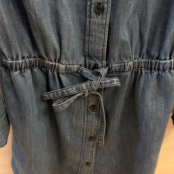 Cremieux Womens Ann Denim Dress Blue Waist Tie - Picture 7 of 8